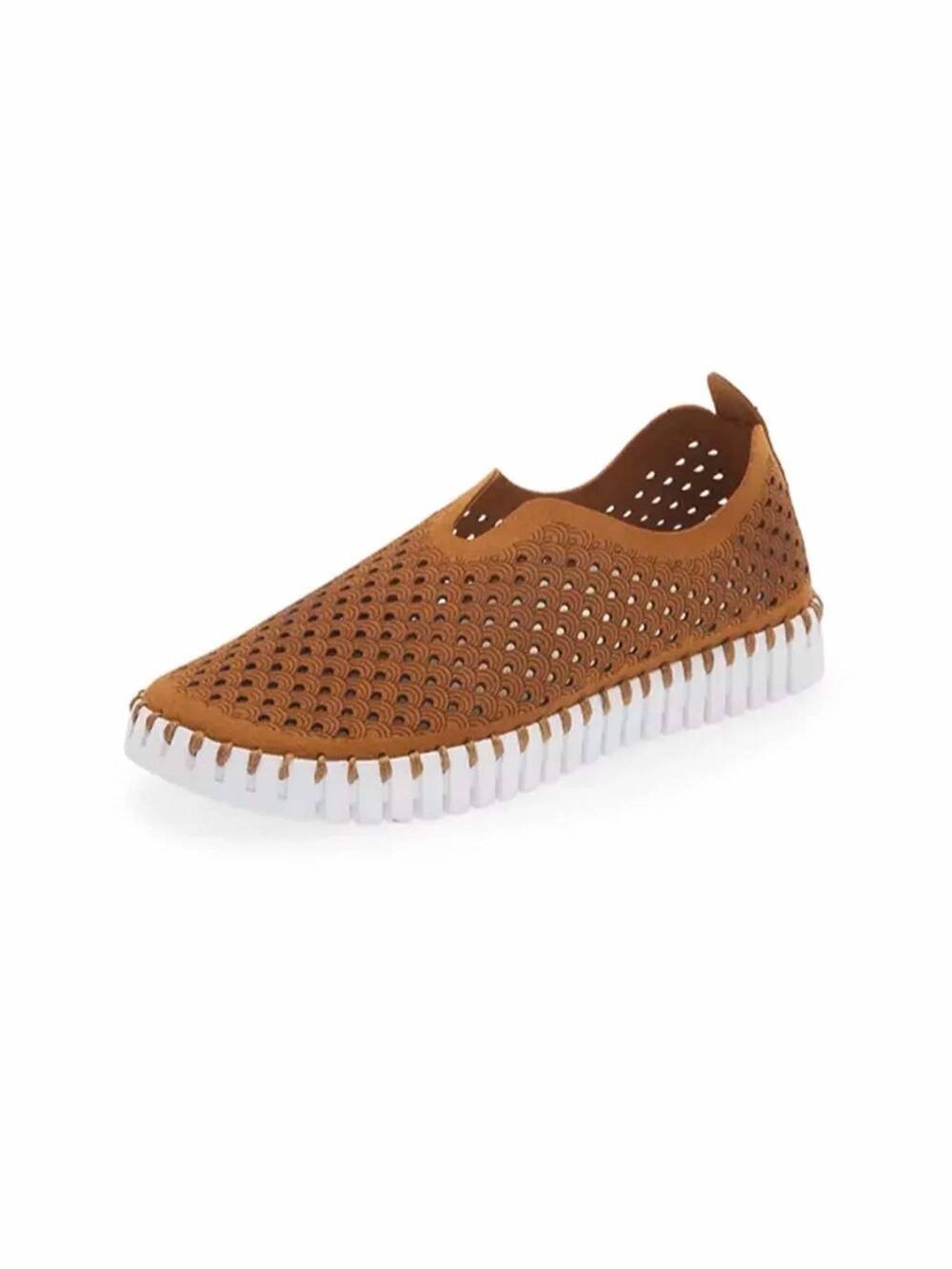 NEW ILSE JACOBSEN women's tulip 139 slip-on shoes in cashew